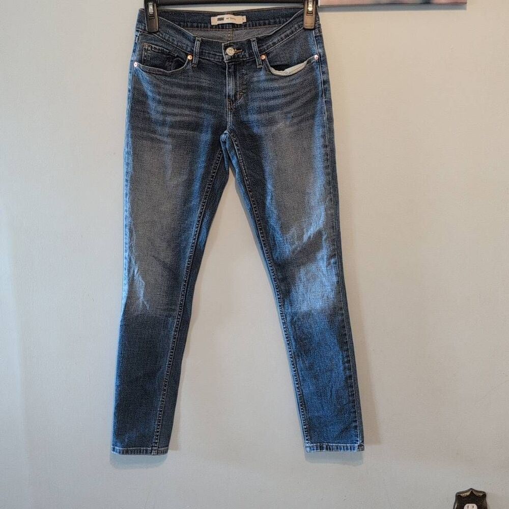 Levis 524 Jeans Womens 5 Skinny Too Super Low Rise Stretch Denim